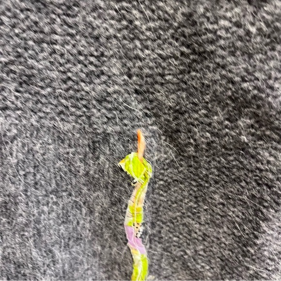 FREE PEOPLE Gray Orange Fair Isle Nordic Wool Blend
Sweater Size Large - Picture 7 of 13